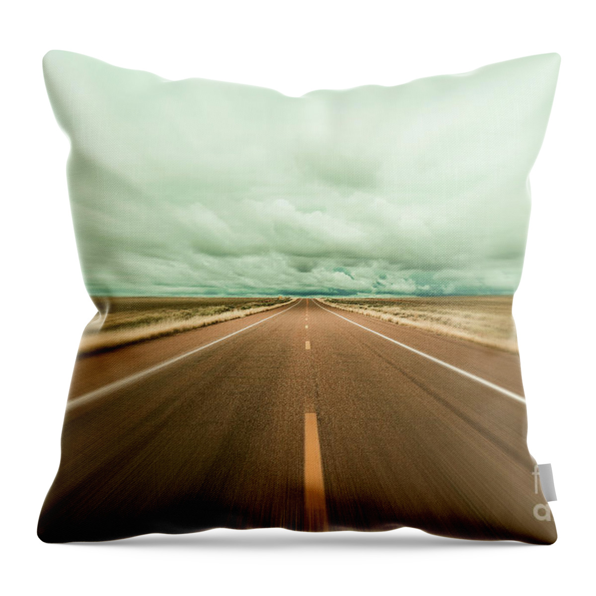 Arizona Throw Pillow featuring the photograph Arizona Desert Highway by Raul Rodriguez