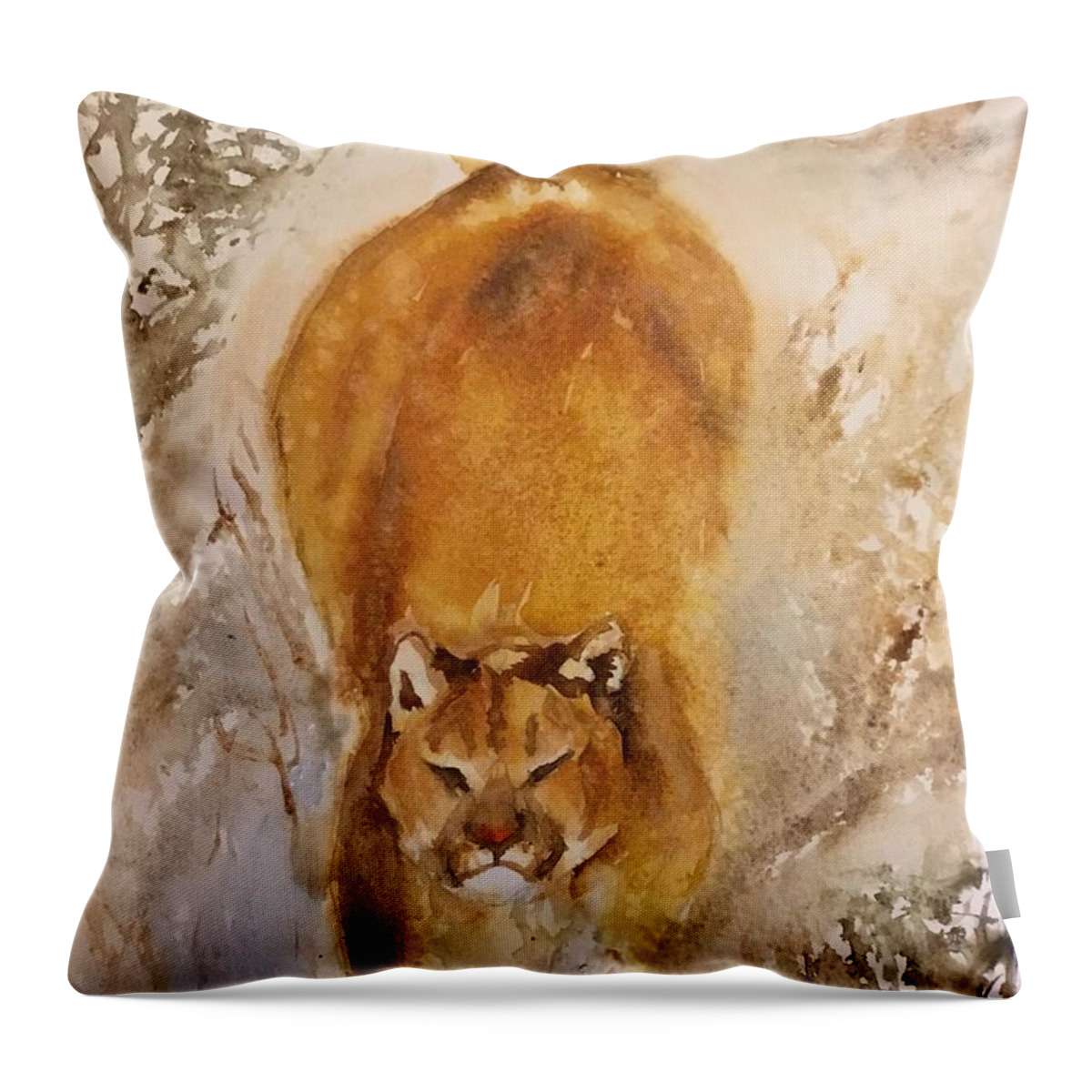 #66 2019 Throw Pillow featuring the painting #66 2019 by Han in Huang wong