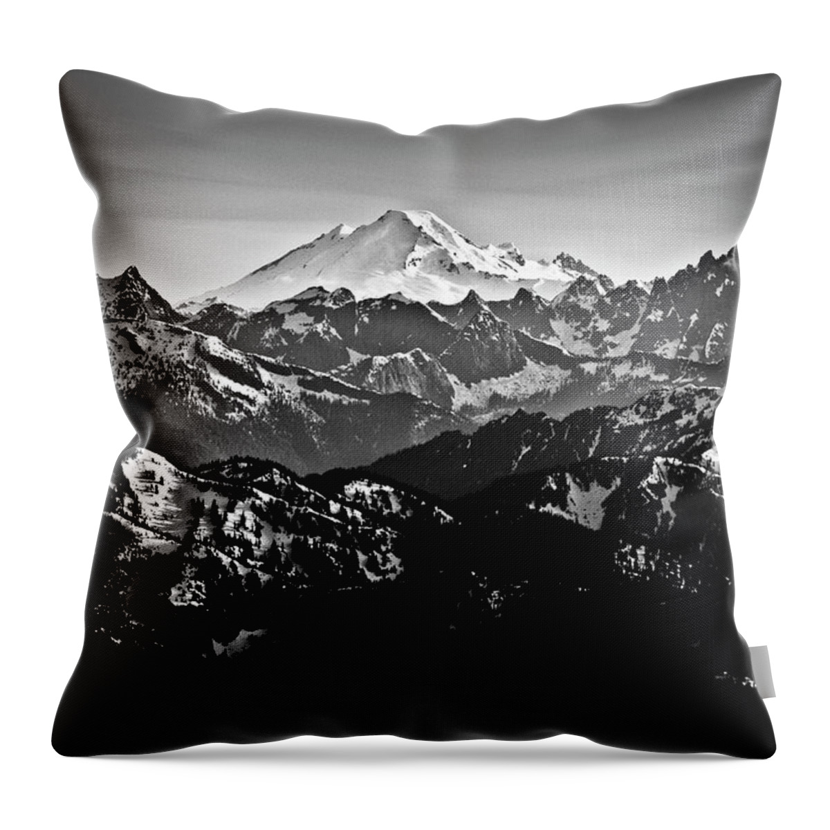 Tranquility Throw Pillow featuring the photograph Mount Baker by Christopher Kimmel