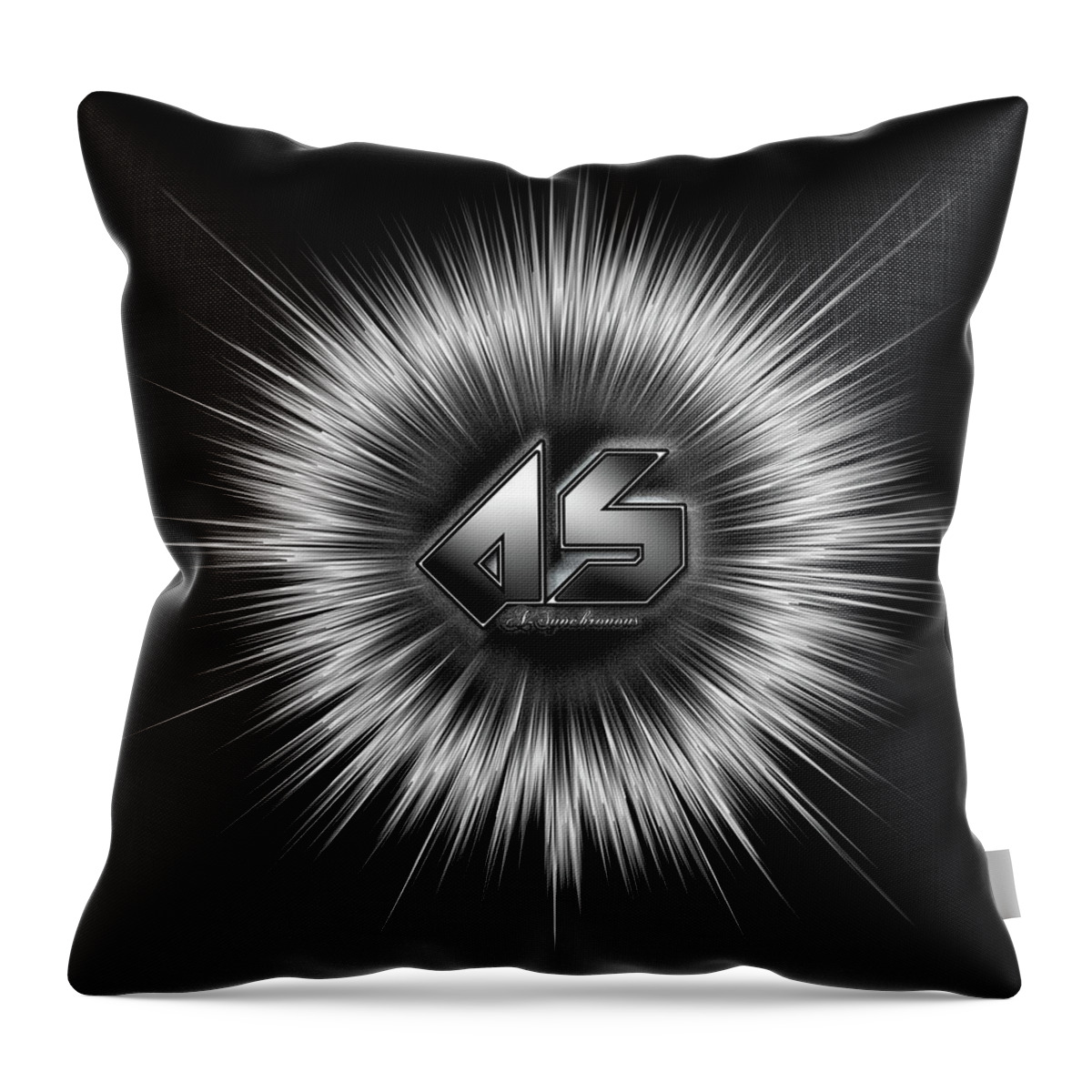 A-synchronous Throw Pillow featuring the digital art A-Synchronous Star Flare by Rolando Burbon
