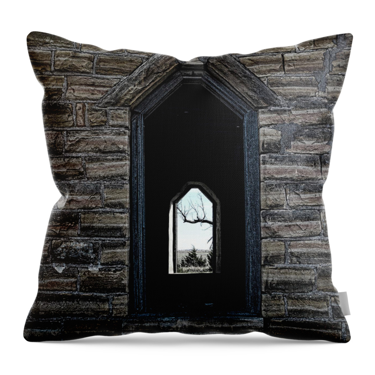 Church Throw Pillow featuring the photograph Abandoned Church #3 by Ron Weathers