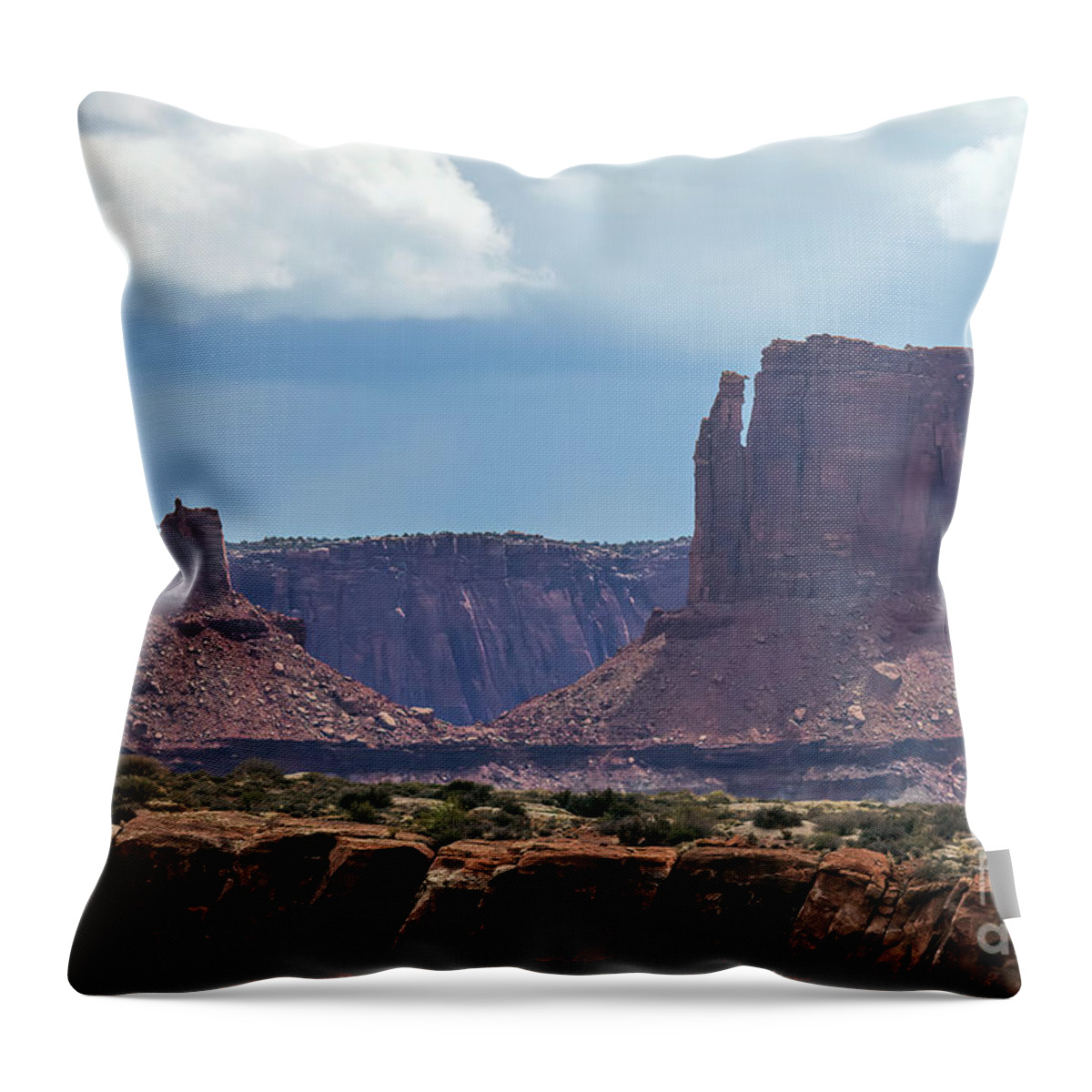 Utah Throw Pillow featuring the photograph Above the Canyon Rim by Jim Garrison