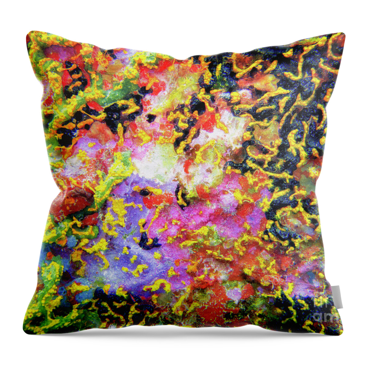 Coral Throw Pillow featuring the photograph Abstract Under the Sea by Becqi Sherman