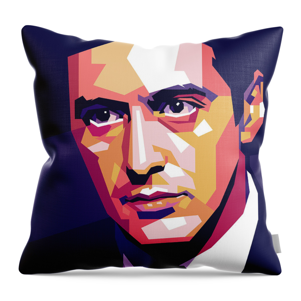 Al Pacino Throw Pillow featuring the digital art Al Pacino pop art by Stars on Art