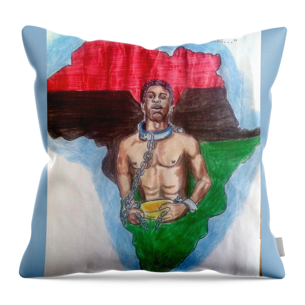 Blak Art Throw Pillow featuring the drawing All That All That Couldn't Kill Me Made Me Strong... by Joedee