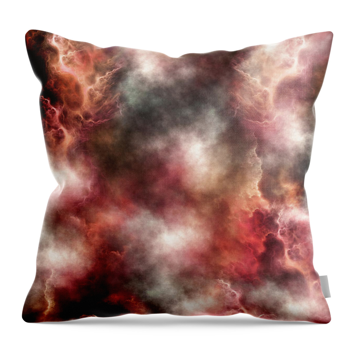 Nebula Throw Pillow featuring the digital art Anomalous Nebula by Rolando Burbon