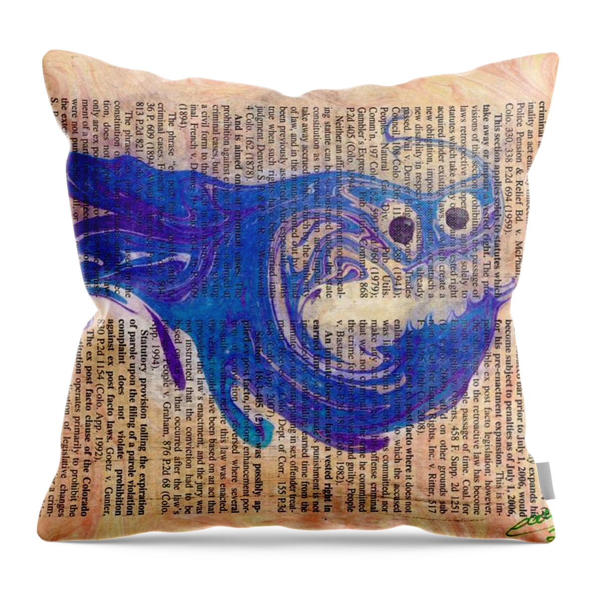Empathy Throw Pillow featuring the painting Anticipation by Misty Morehead