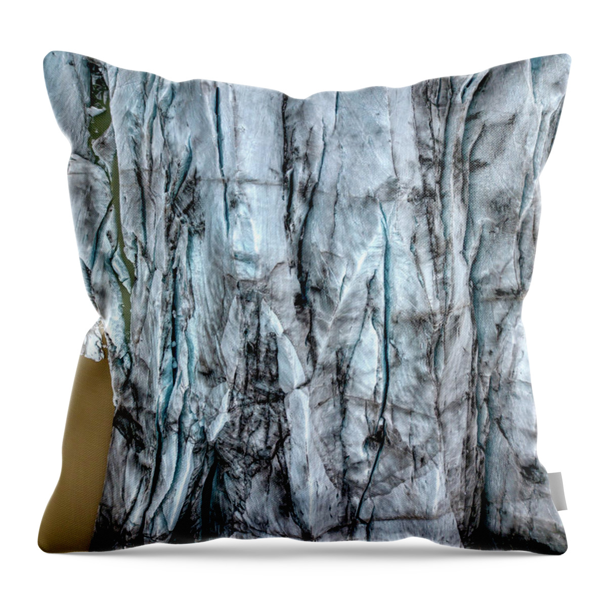 Drone Throw Pillow featuring the photograph Artic Glacier by David Letts