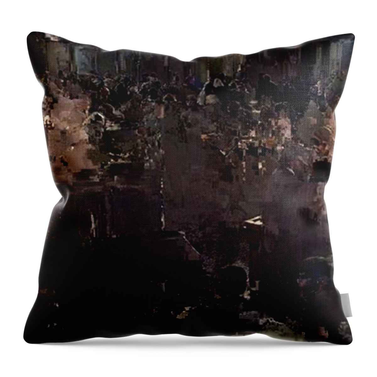 Assembly Throw Pillow featuring the painting Assembly by Matteo TOTARO