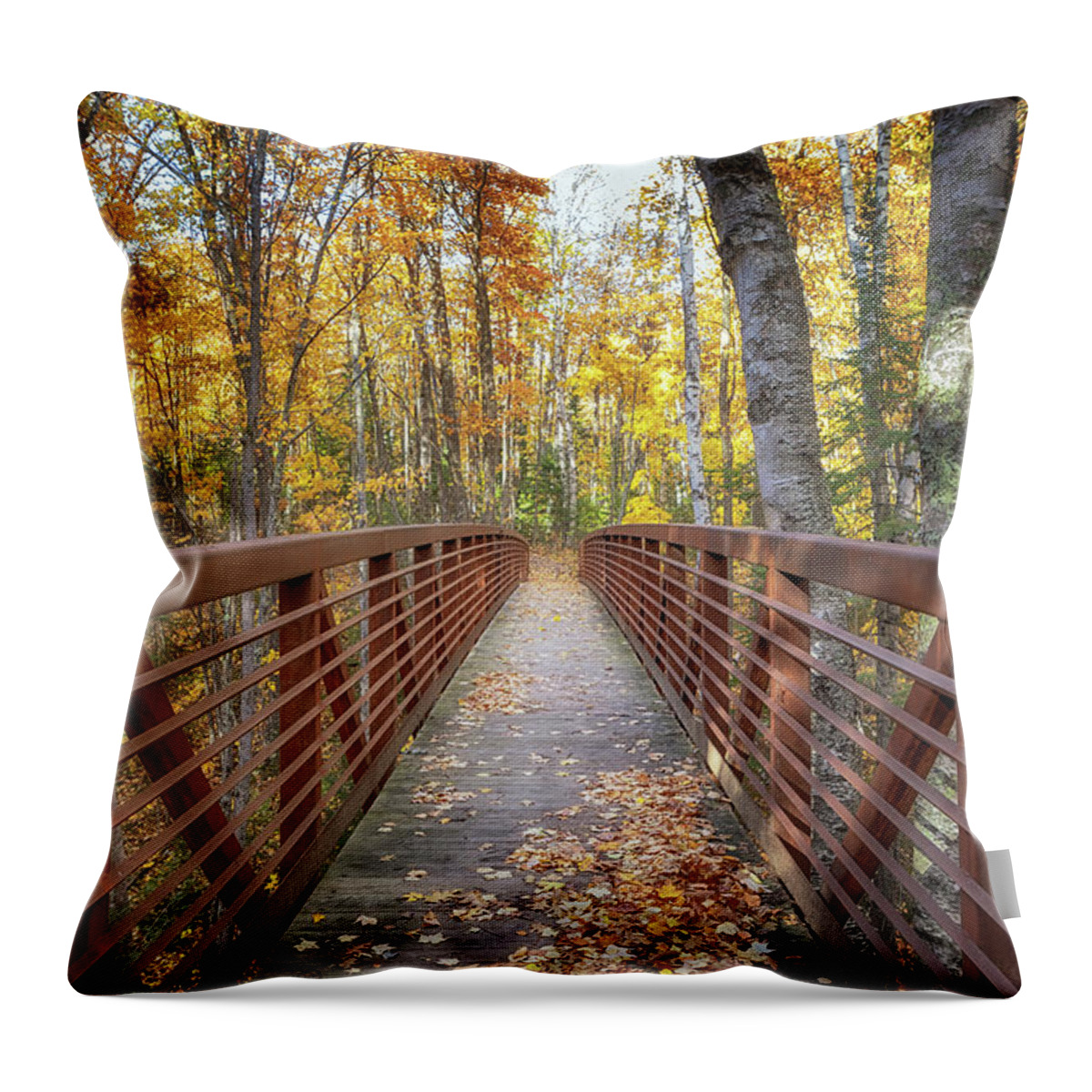 Autumn Throw Pillow featuring the photograph Autumn at Frog Bay by Susan Rissi Tregoning