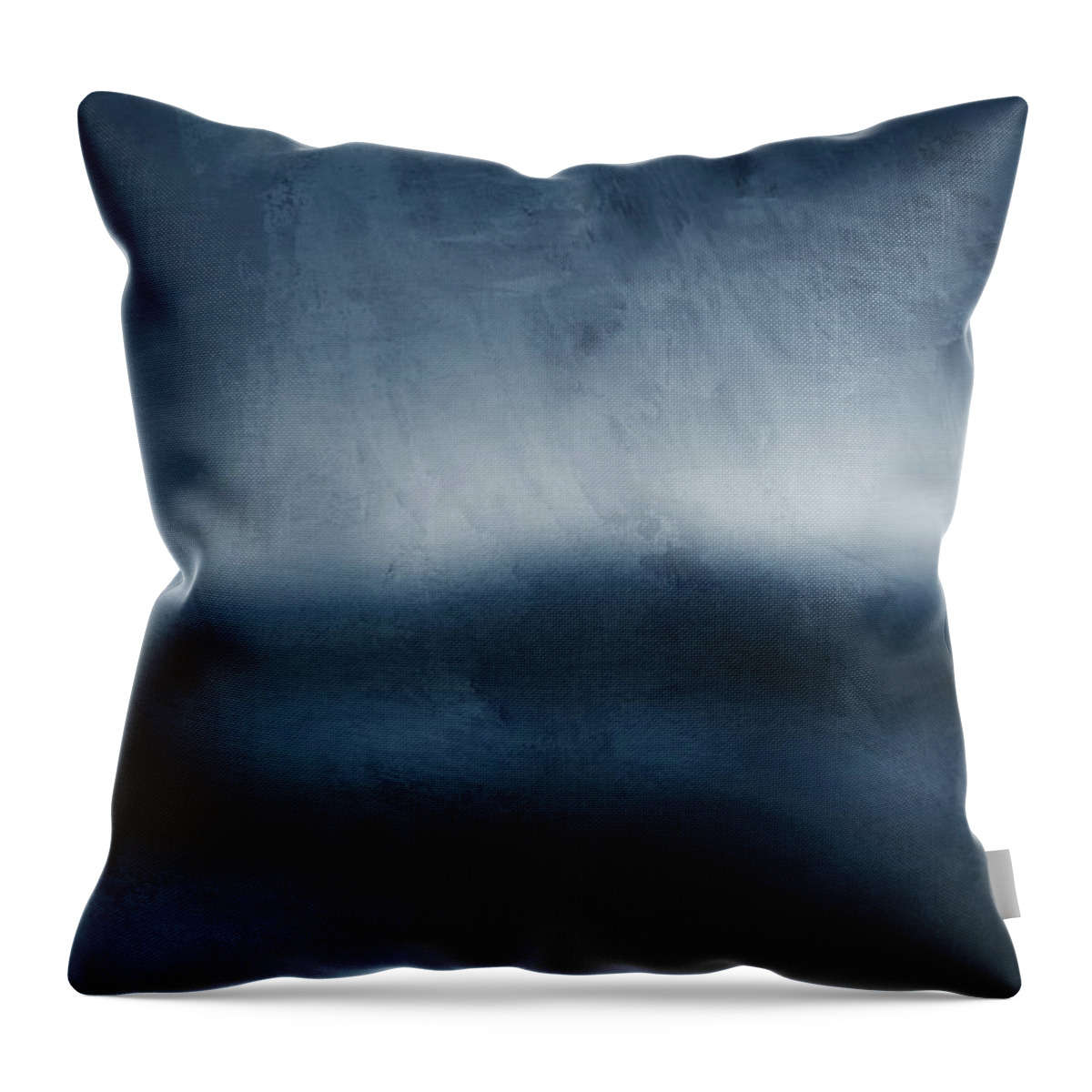 Abstract Throw Pillow featuring the mixed media Azul 1- Art by Linda Woods by Linda Woods