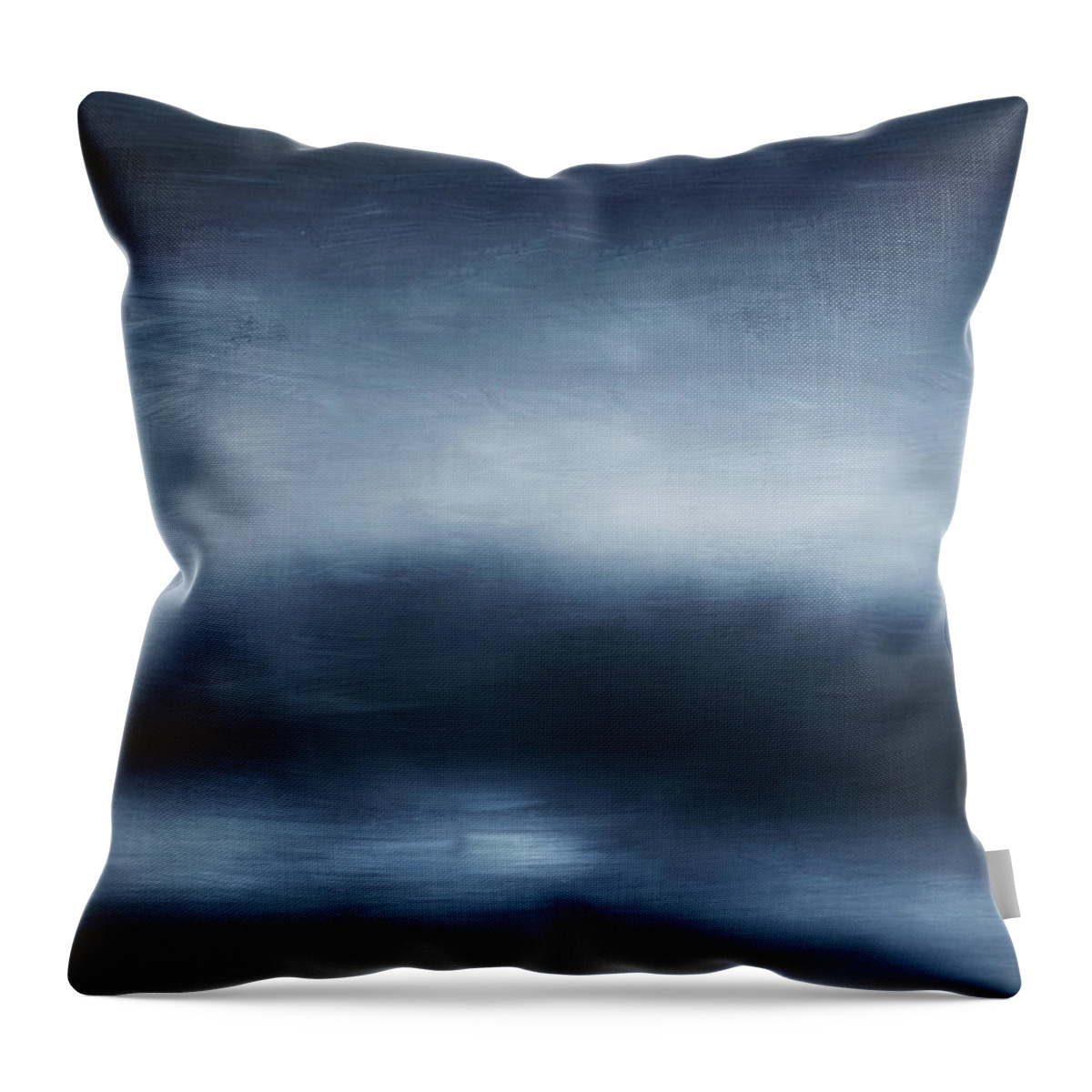 Abstract Throw Pillow featuring the mixed media Azul 2- Art by Linda Woods by Linda Woods