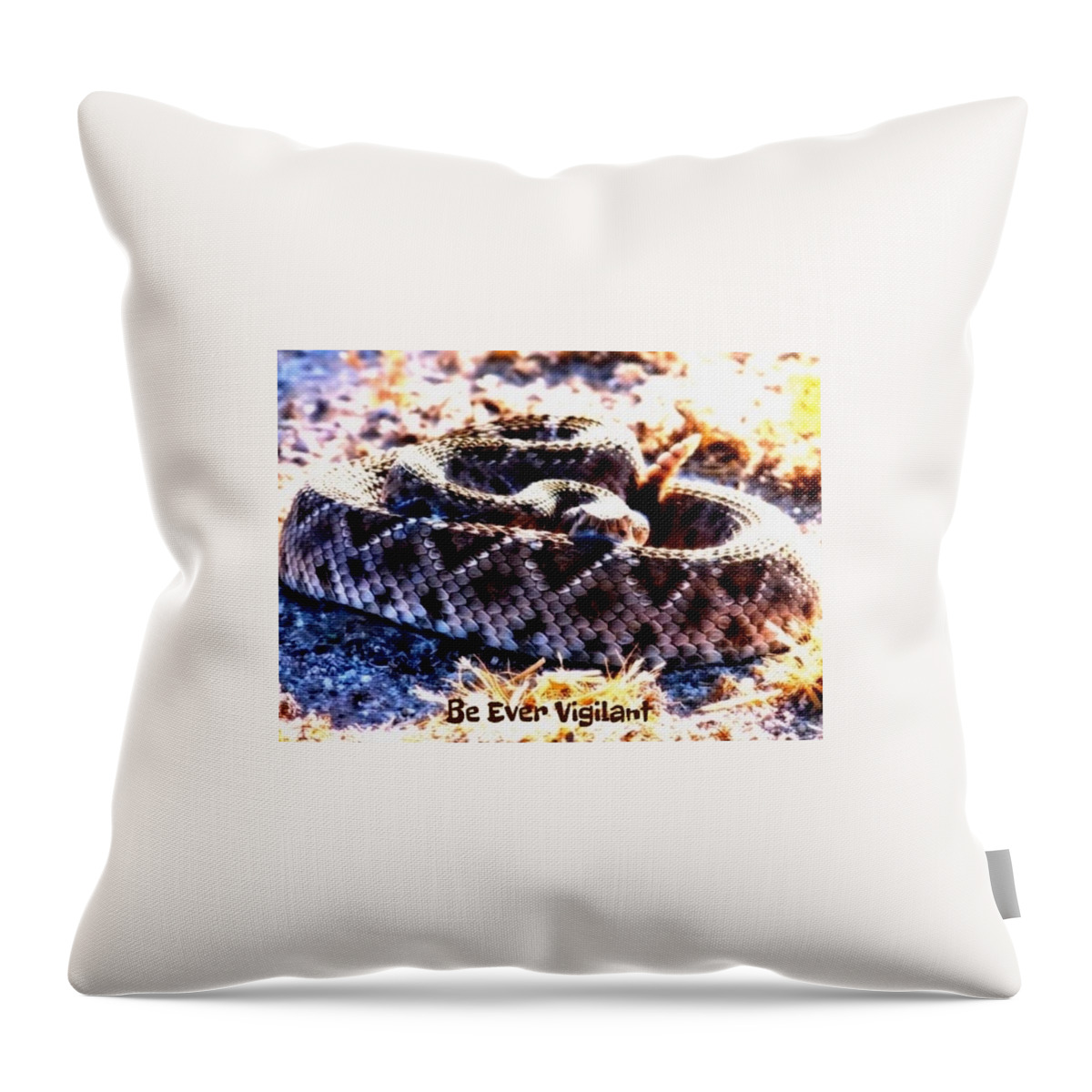 Adage Throw Pillow featuring the photograph Be Ever Vigilant 2 by Judy Kennedy