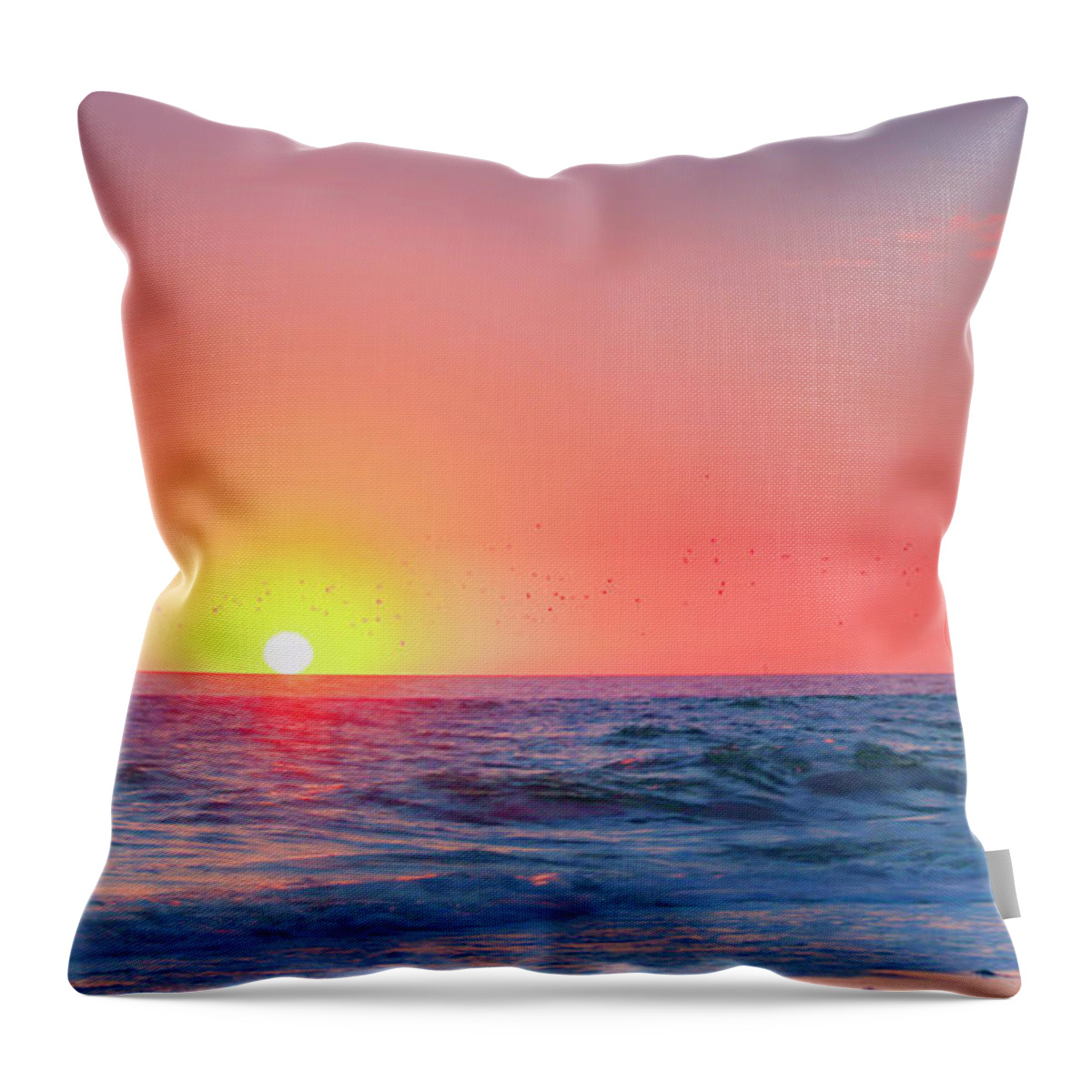 Art Prints Throw Pillow featuring the photograph Beach 02 by Nunweiler Photography