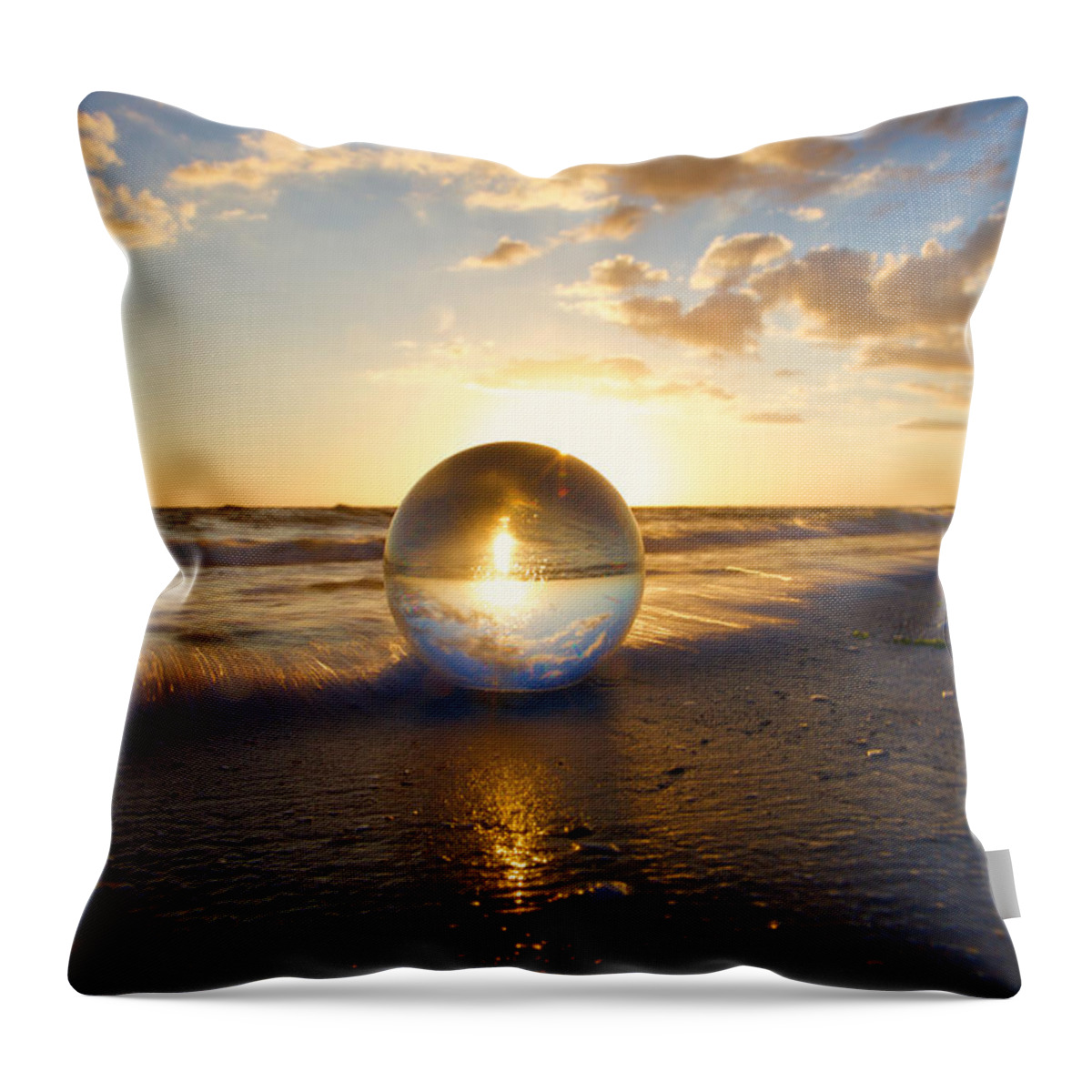 Nunweiler Throw Pillow featuring the photograph Beach Ball by Nunweiler Photography