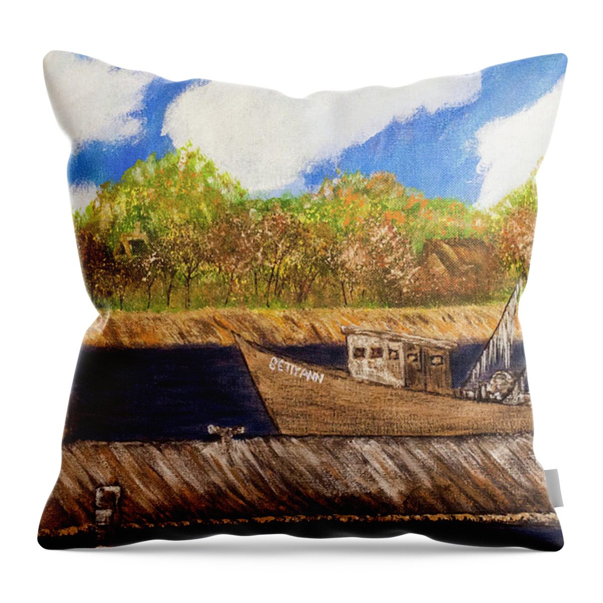 Betty Throw Pillow featuring the painting Betty Ann by Randy Sylvia