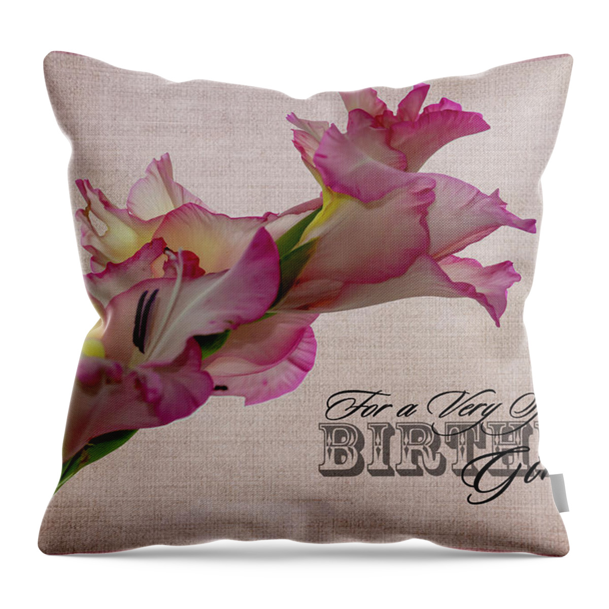 Flowers Throw Pillow featuring the photograph Birthday Girl by Cathy Kovarik