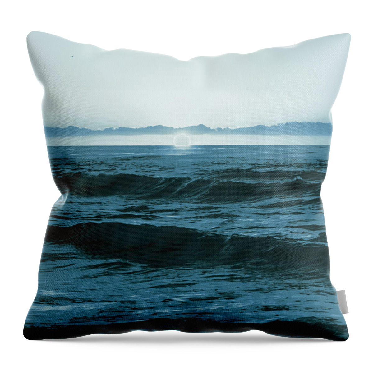  Blue Throw Pillow featuring the photograph Blue Sunset by Local Snaps Photography