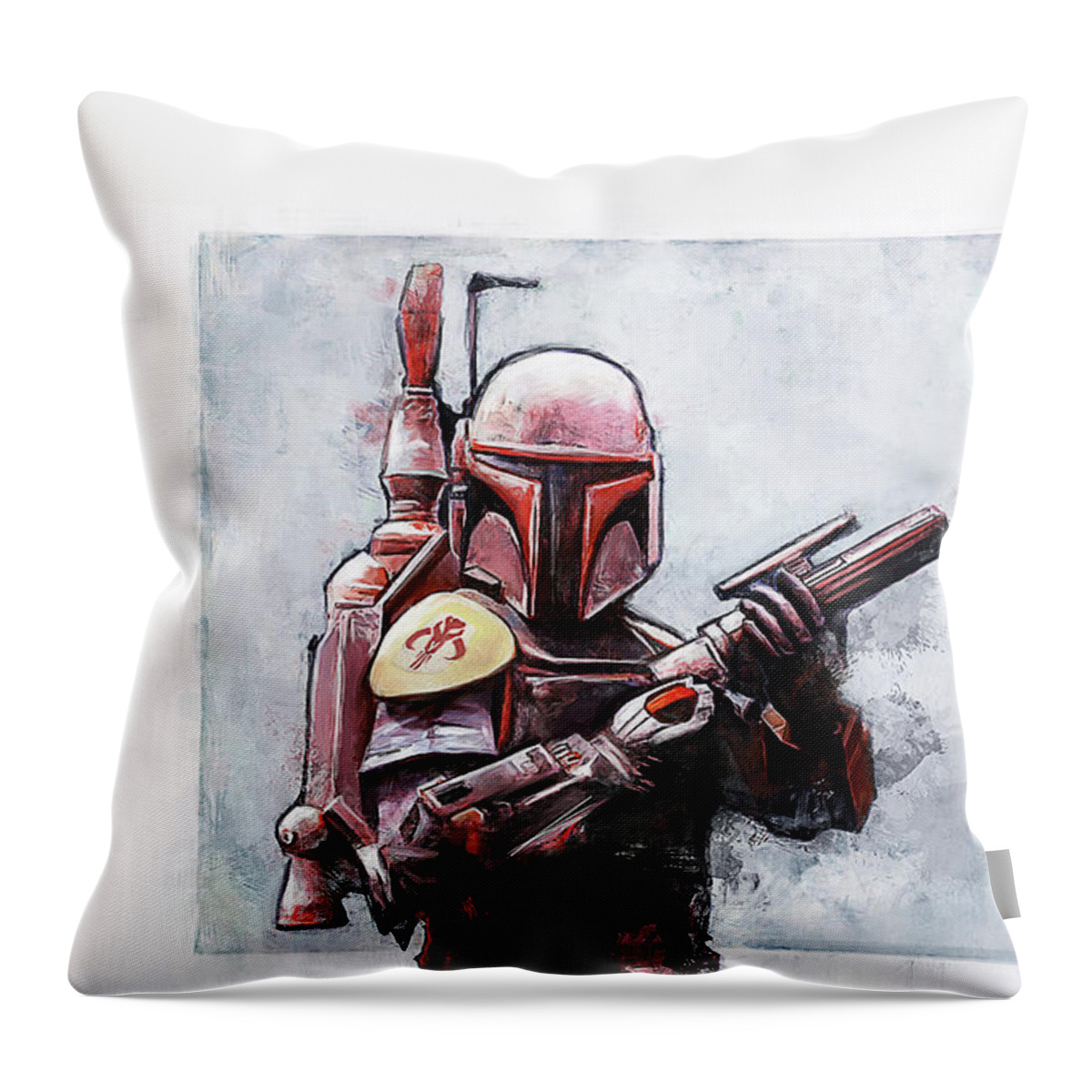 Boba Fett The Bounty Hunter - Star Wars Throw Pillow by Joseph Oland -  Pixels