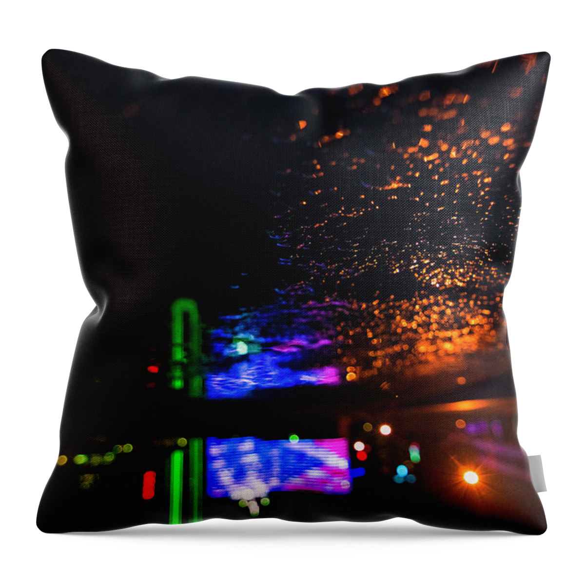 Burning Throw Pillow featuring the photograph Burning Banner by Peter Hull