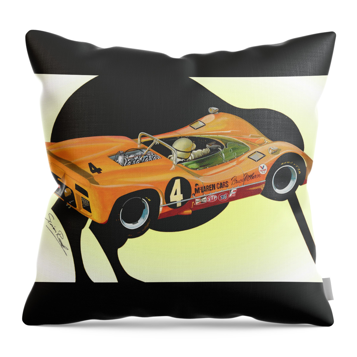 Watercolour Throw Pillow featuring the painting Canam Kiwi by Simon Read