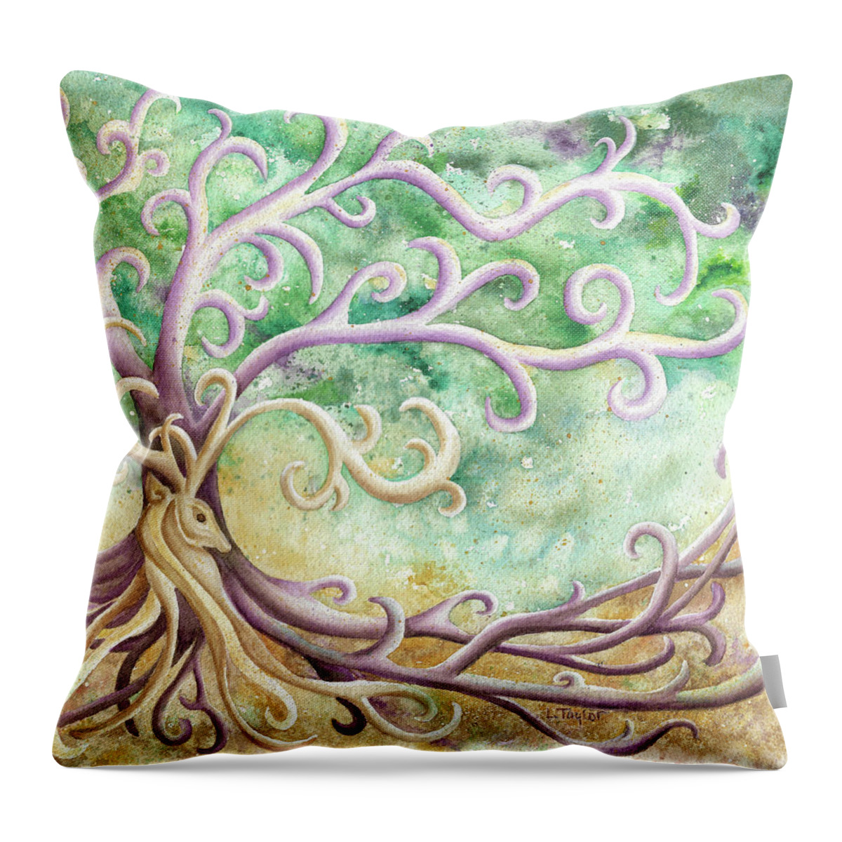 Celtic Throw Pillow featuring the painting Celtic Culture by Lori Taylor