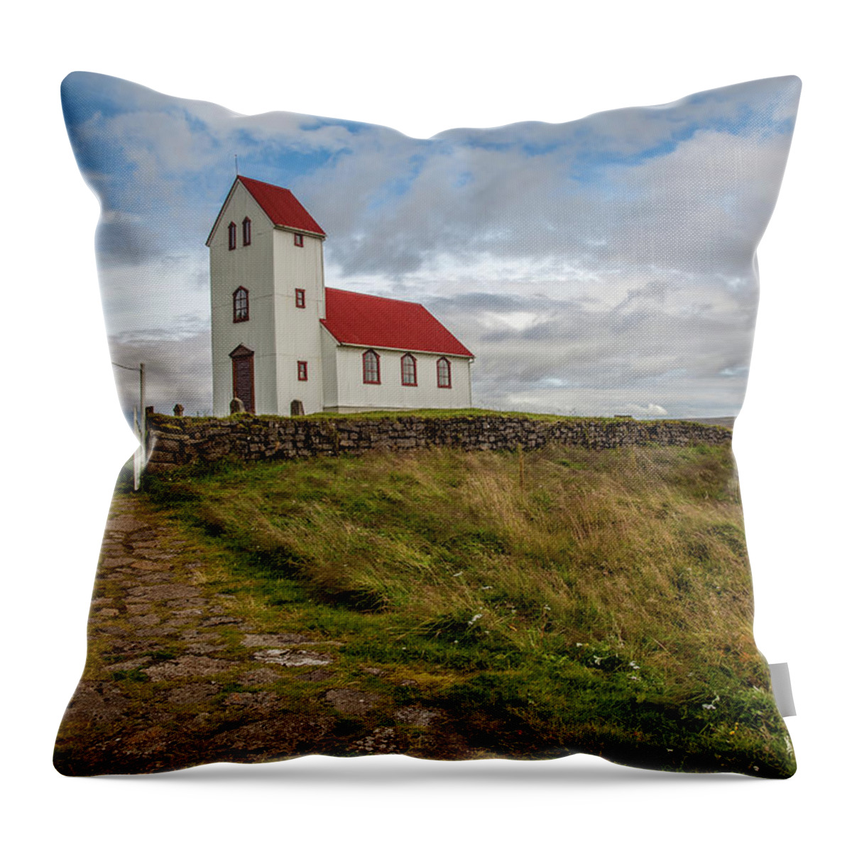 Church Throw Pillow featuring the photograph Chapel of Iceland by David Letts