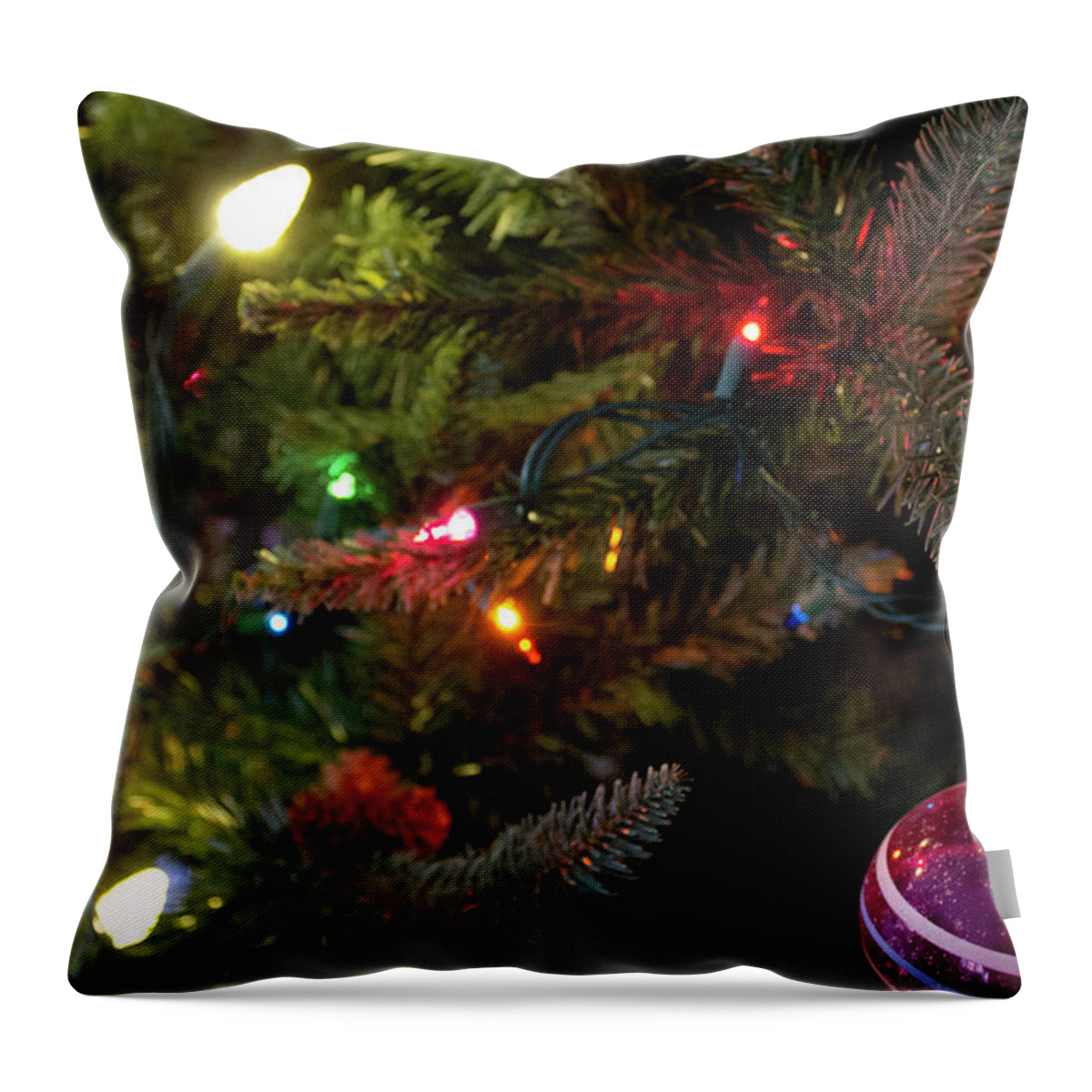Christmas Throw Pillow featuring the photograph Christmas Tree by Geoff Jewett