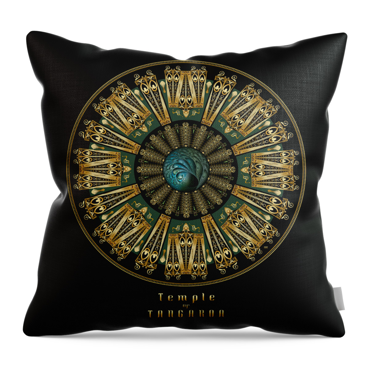 Mandala Throw Pillow featuring the digital art Circumplexical No 3725 by Alan Bennington