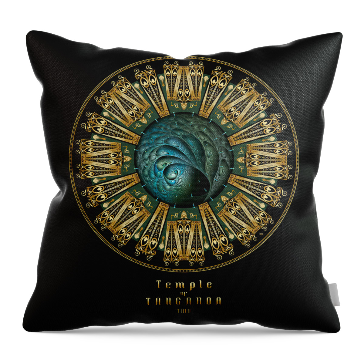 Mandala Throw Pillow featuring the digital art Circumplexical No 3726 by Alan Bennington