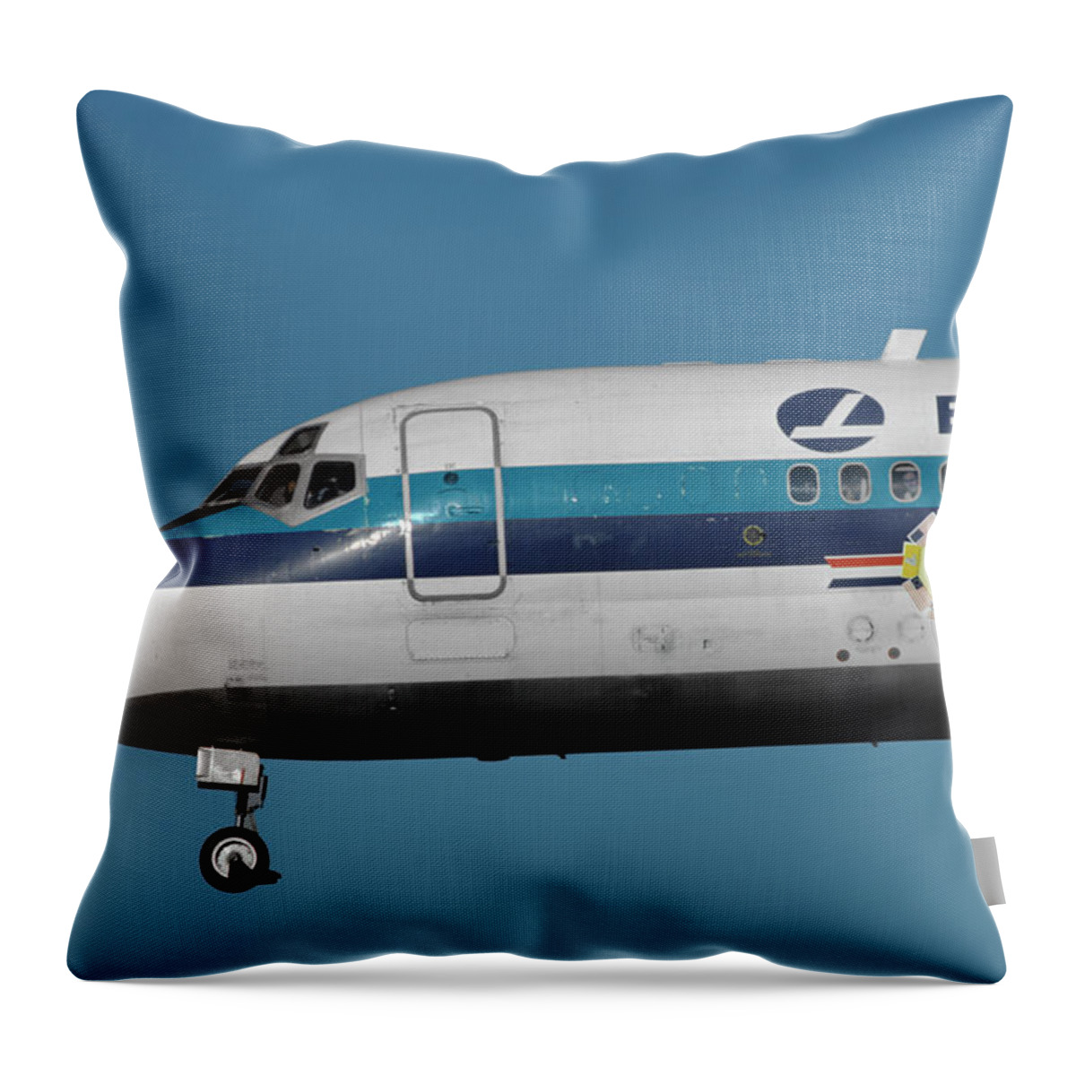 Eastern Airlines Throw Pillow featuring the photograph Close-up of a Classic Eastern Airlines DC-9 by Erik Simonsen