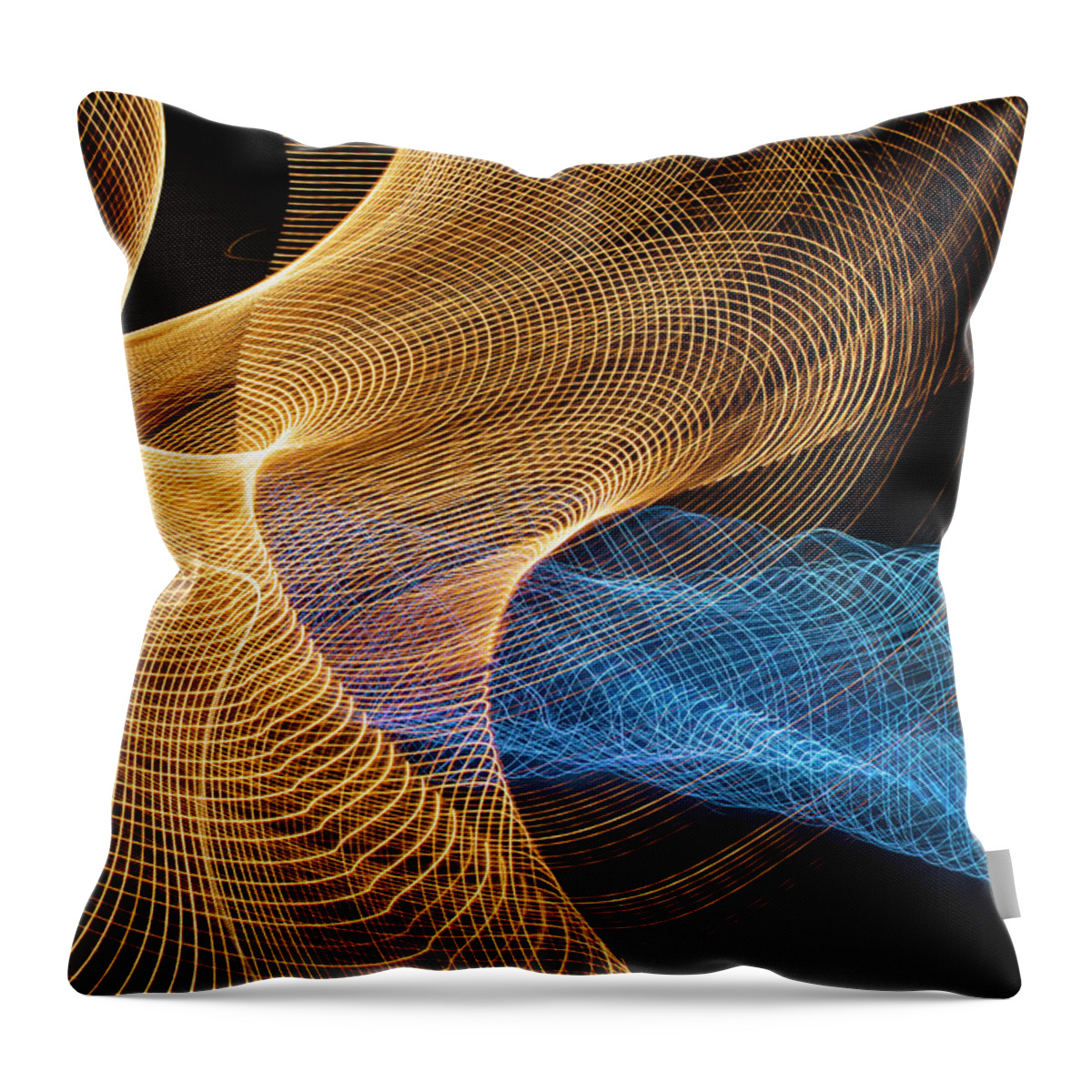 Internet Throw Pillow featuring the photograph Close Up Of Flowing Light Trails by John M Lund Photography Inc
