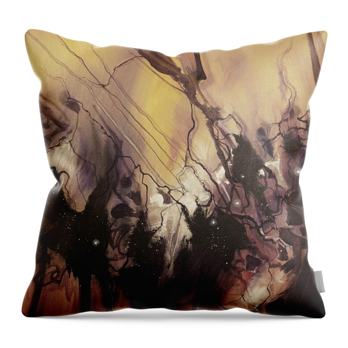 Abstract; Abstract Expressionist; Contemporary Art; Tom Shropshire Painting; Modern Art Throw Pillow featuring the painting Coalescent Theory by Tom Shropshire