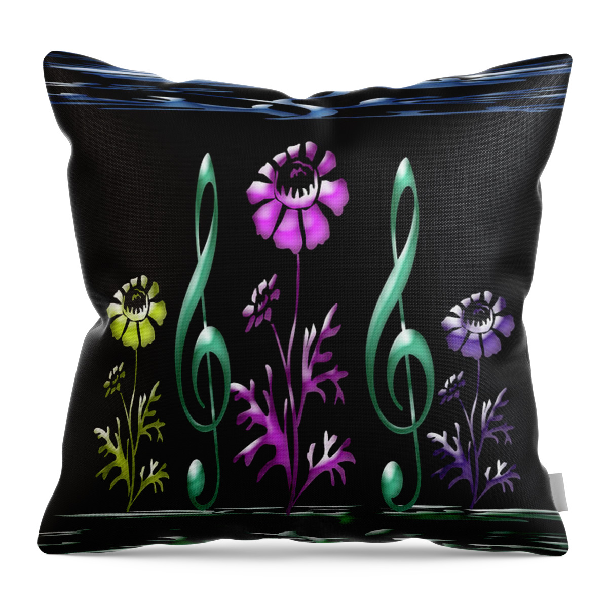 Floral Throw Pillow featuring the digital art Colorful Floral Art by Aimee L Maher ALM GALLERY