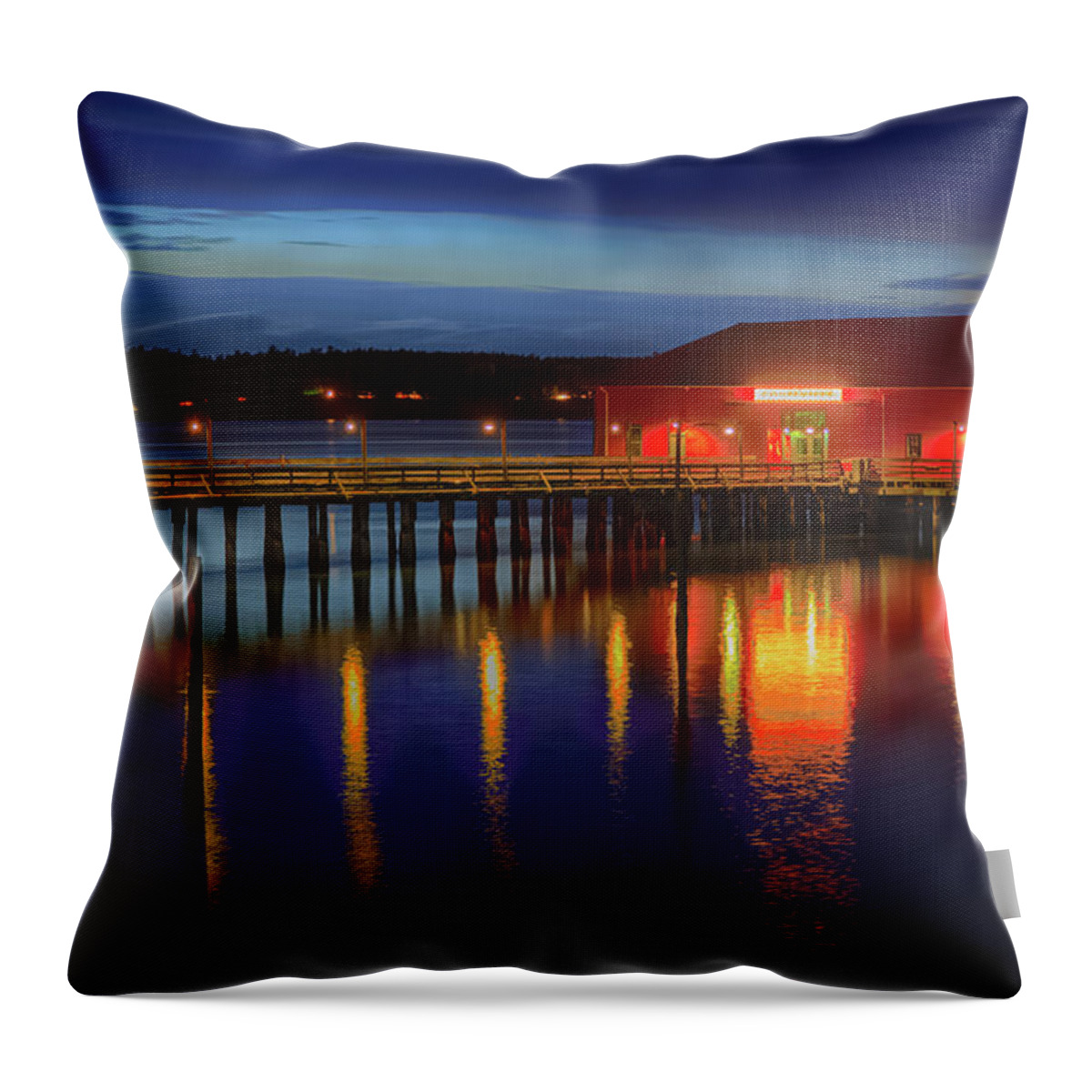 Boardwalk Throw Pillow featuring the photograph Coupeville Wharf IV by Briand Sanderson