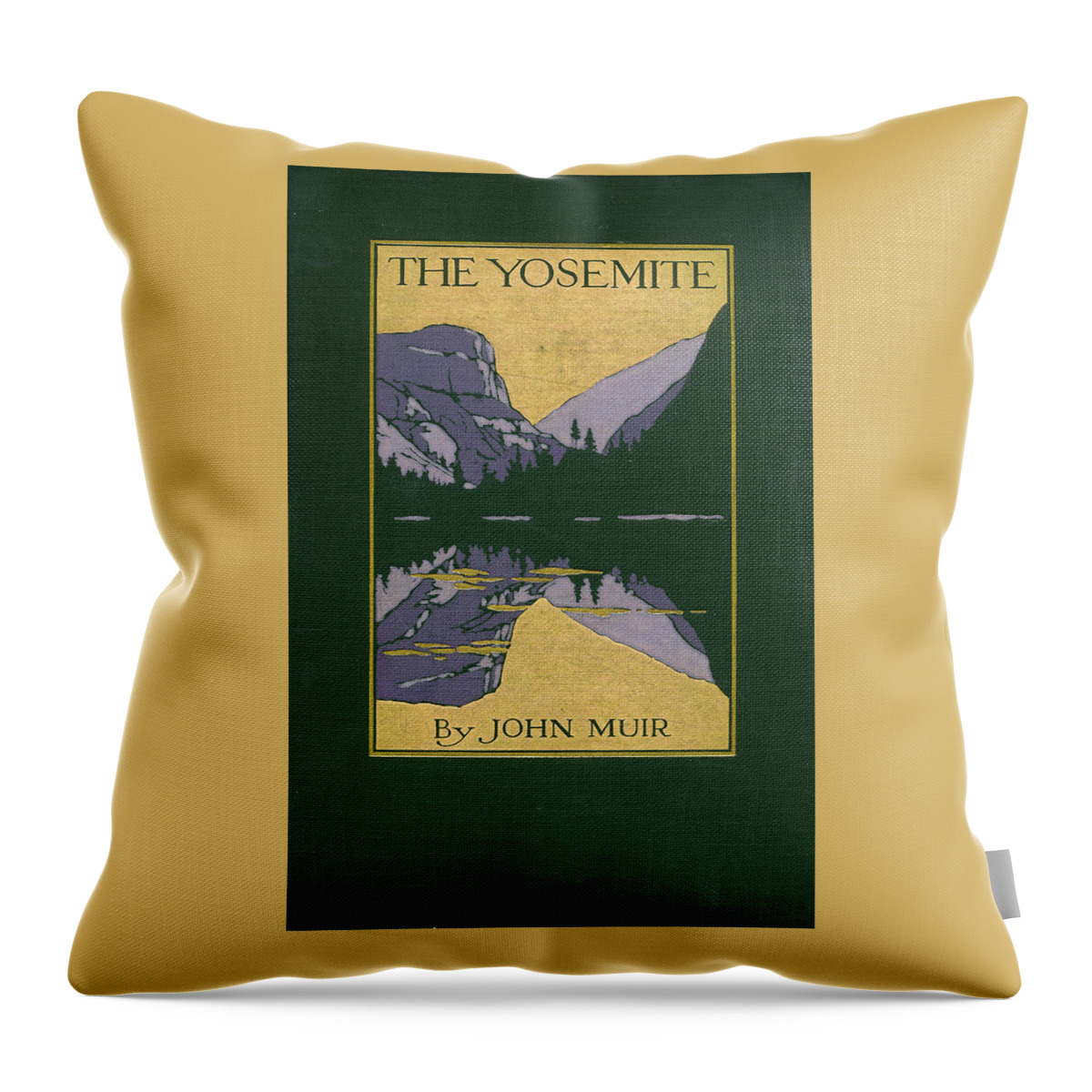 Yosemite Throw Pillow featuring the mixed media Cover design for The Yosemite by Unknown