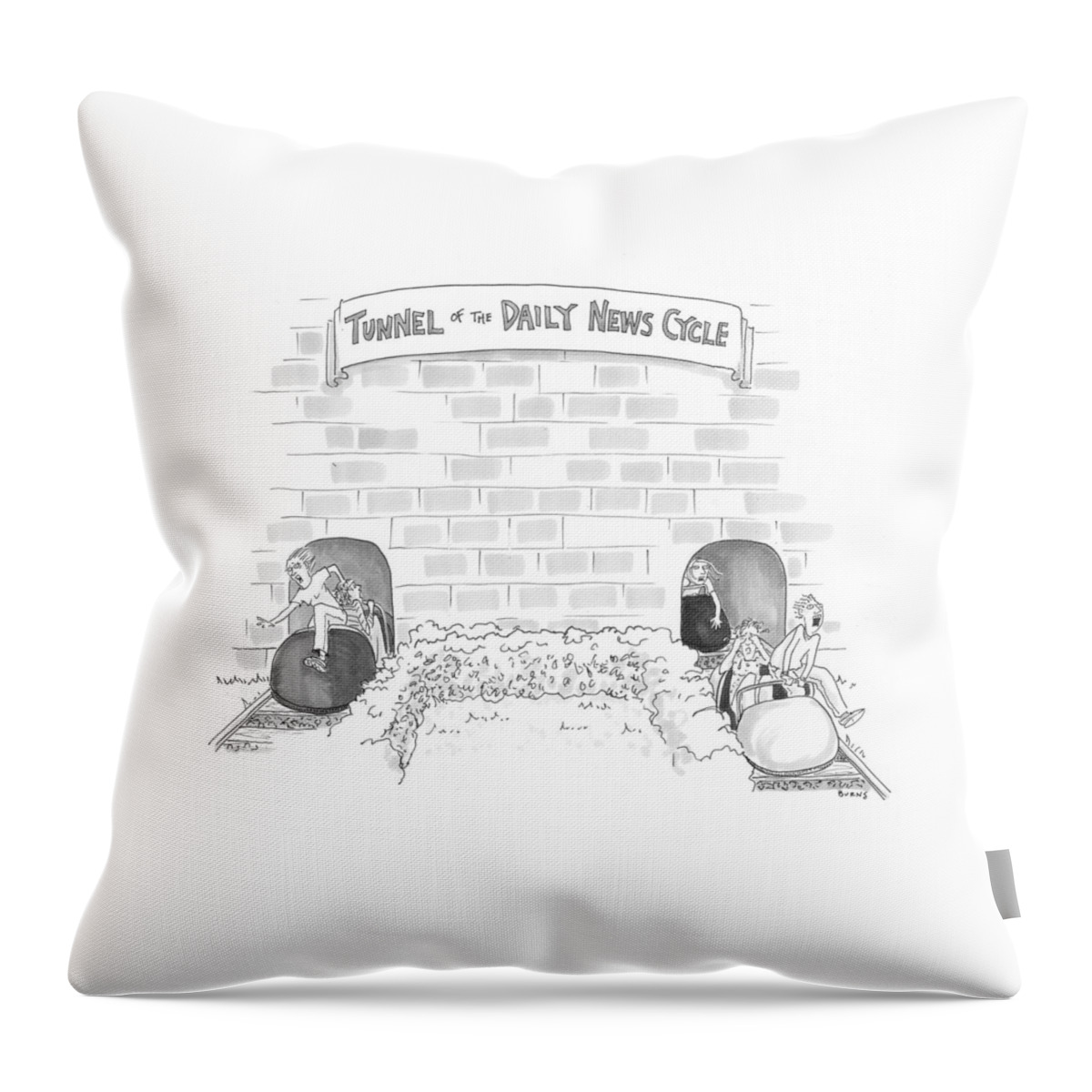 Daily News Cycle Throw Pillow
