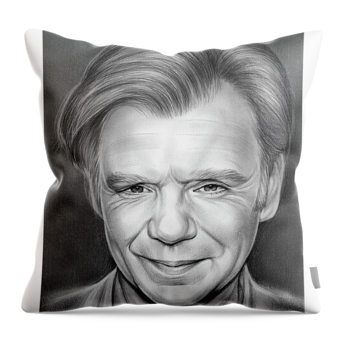 David Caruso Throw Pillow featuring the drawing David Caruso by Greg Joens