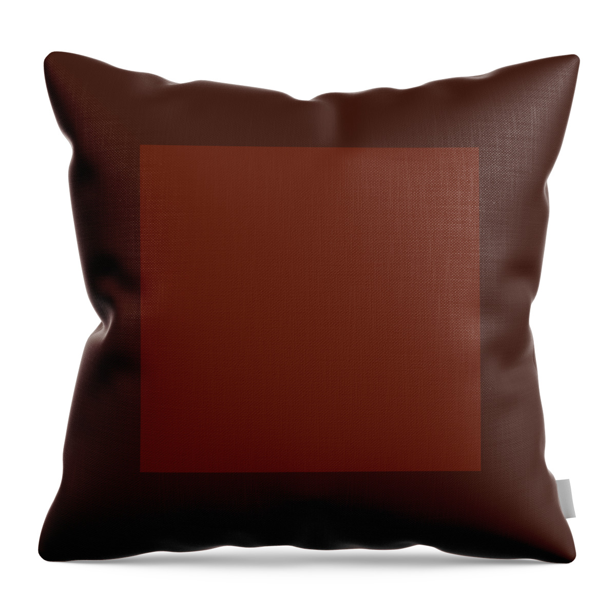 Deep Throw Pillow featuring the digital art Deep Reddish Brown Solid Plain Color for Home Decor Pillows Blankets by Delynn Addams