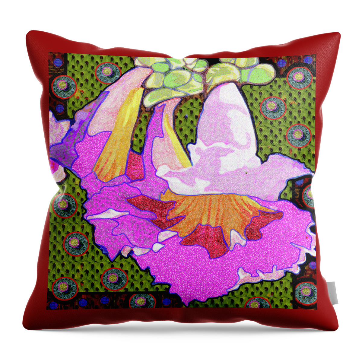 Tucson Throw Pillow featuring the digital art Desert Willow by Rod Whyte