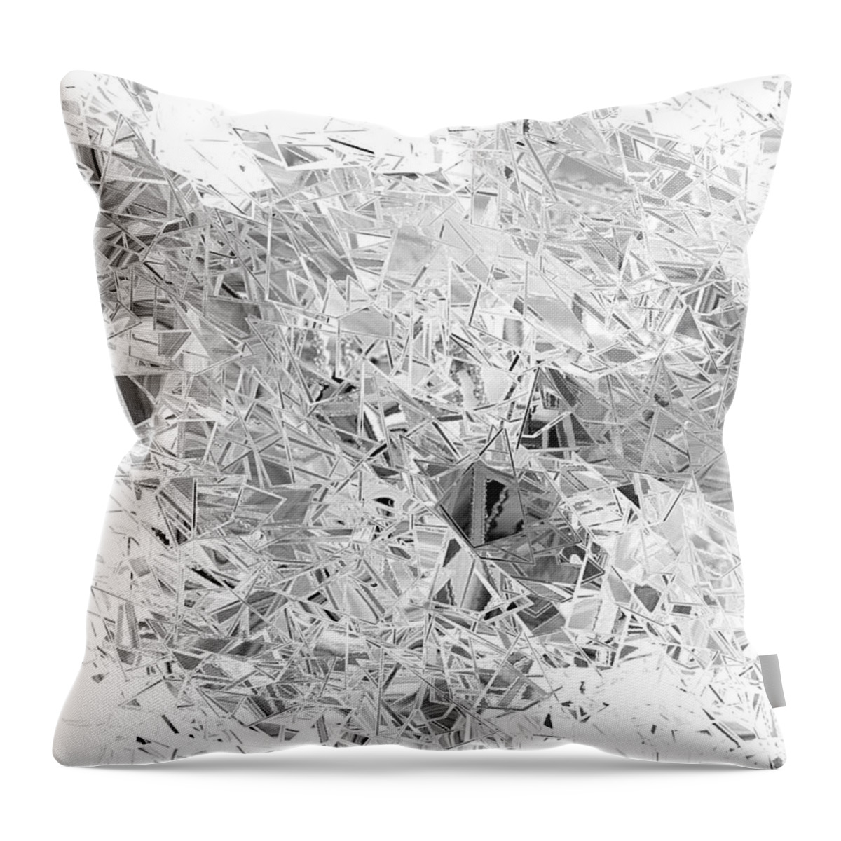 Glass Throw Pillow featuring the digital art Design 145 Glass Explosion by Lucie Dumas