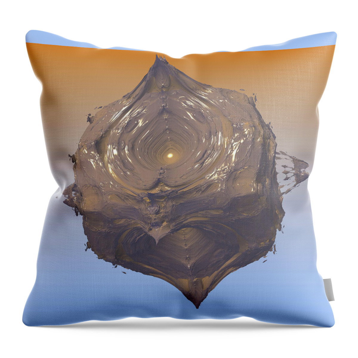 Diatom Throw Pillow featuring the digital art Diatom no. 3 by Bernie Sirelson