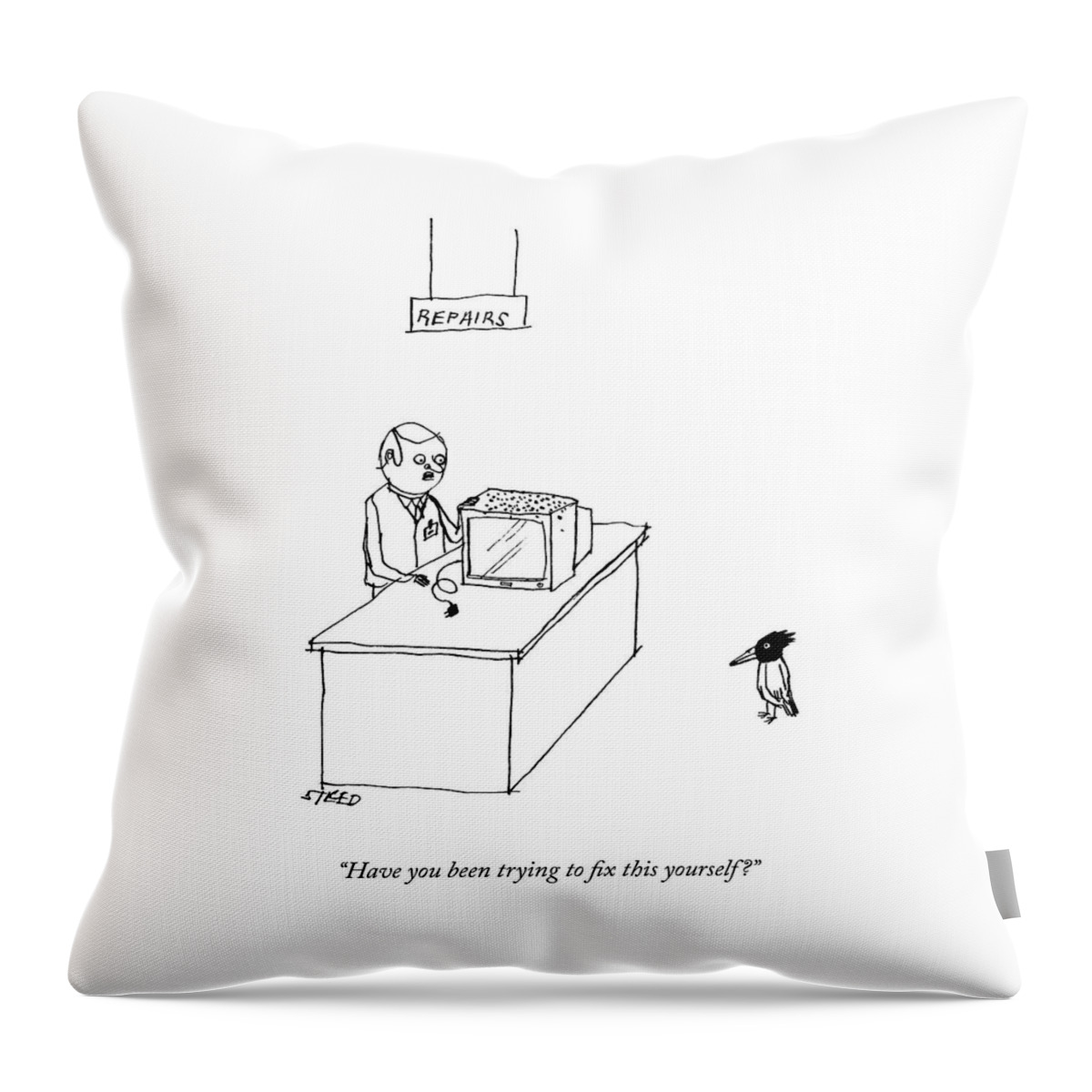 Do It Yourself Television Repair Throw Pillow