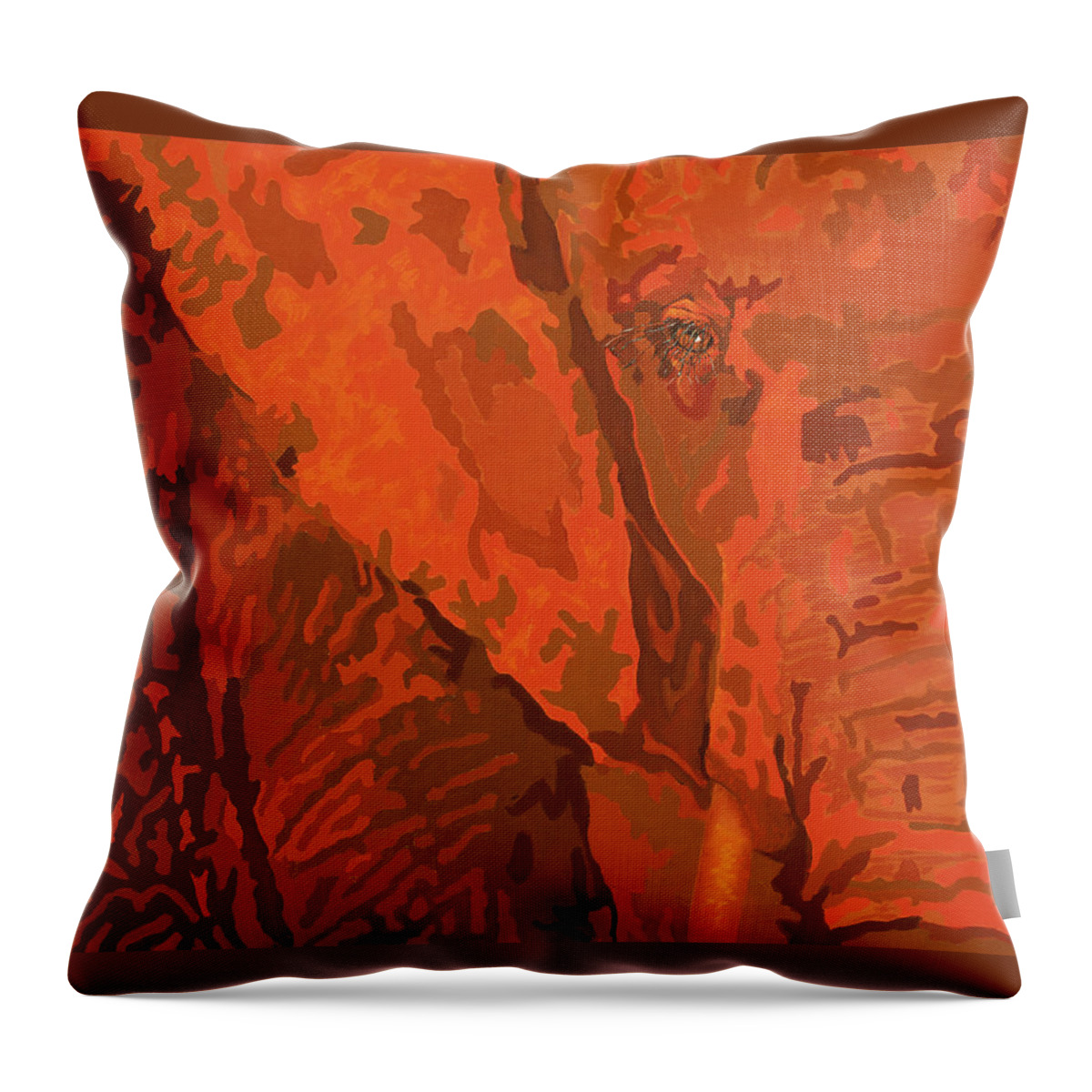 Elephant Throw Pillow featuring the painting Do You See Me? by Cheryl Bowman