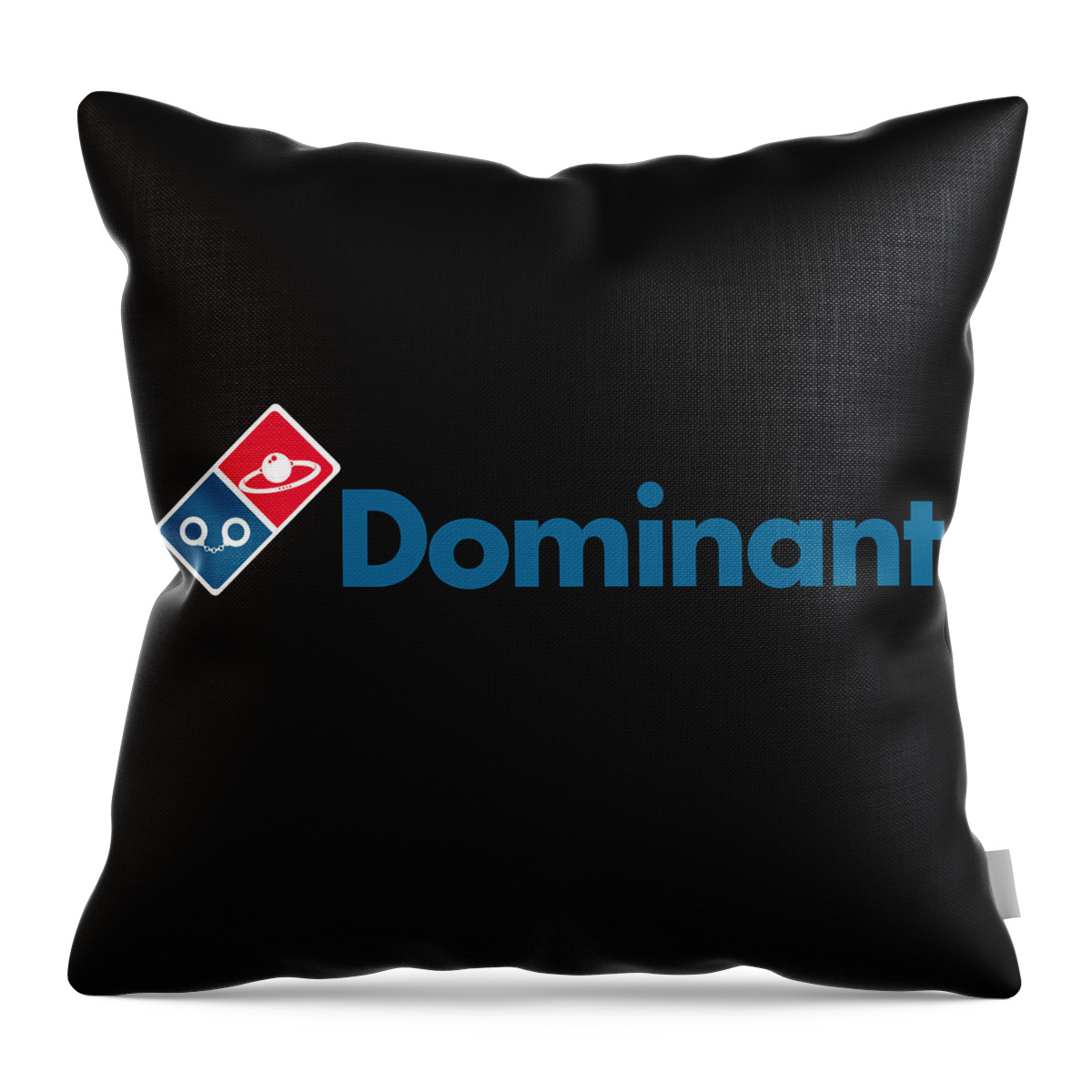 Dominos Throw Pillow featuring the drawing Dominant Pizza by Ludwig Van Bacon