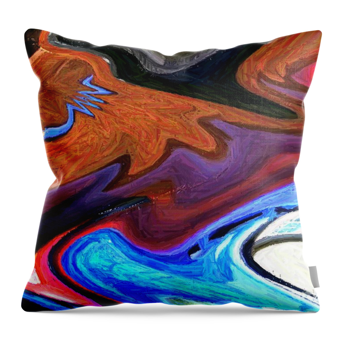 Mountain Throw Pillow featuring the painting Down From The Mountain by Bill King