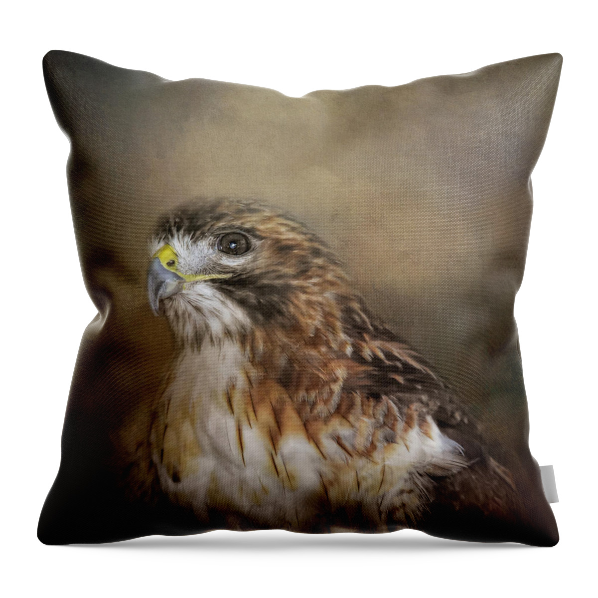 Hawk Throw Pillow featuring the photograph Dreaming Of The Day by Jai Johnson