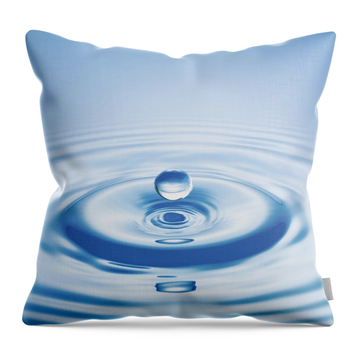 Part Of A Series Throw Pillow featuring the photograph Drop Of Liquid Falling Into Water by Digital Vision.