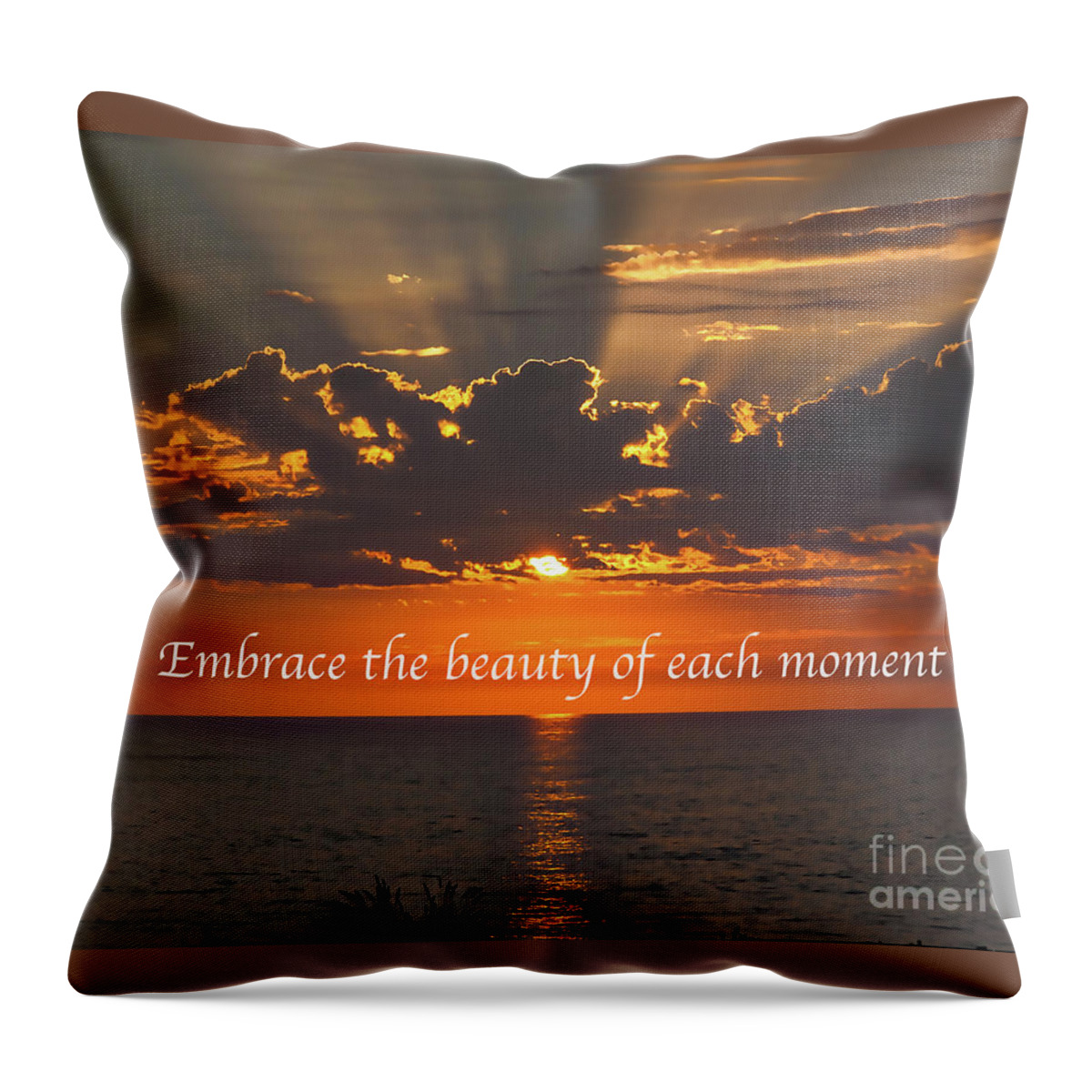 Ocean Throw Pillow featuring the digital art Embrace The Moment by Kirt Tisdale
