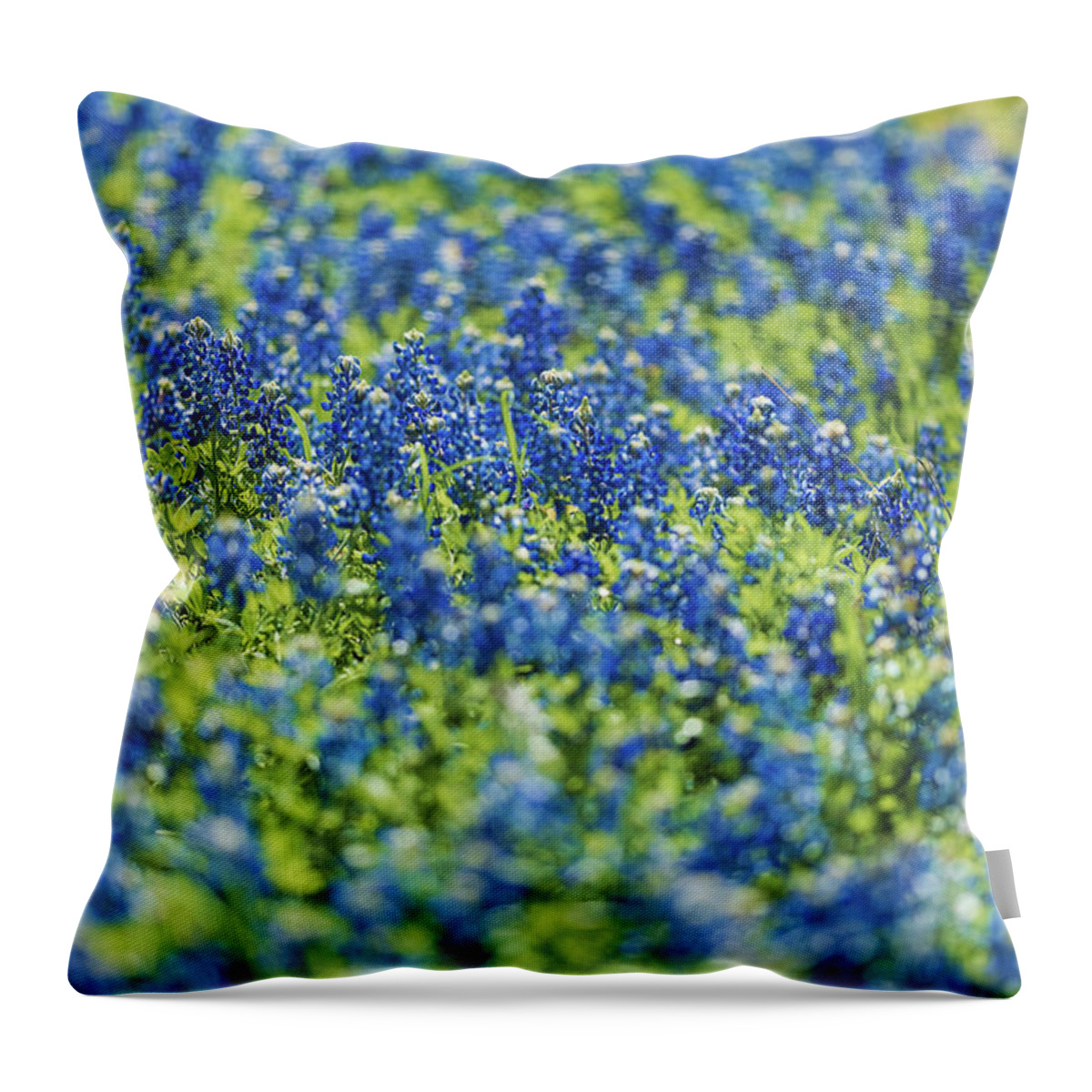 Texas Throw Pillow featuring the photograph Ennis Bluebonnets by Peter Hull